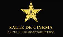 a logo for salle de cinema with a yellow star