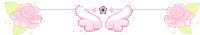 a pixel art of pink roses and wings with a flower on top