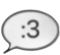 a speech bubble with the number 3 on it