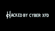 a black background with hacked by cyber xfd written on it