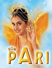 a movie poster for son pari shows a woman in a fairy costume