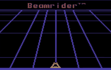 a video game called beamr rider is being played on a computer