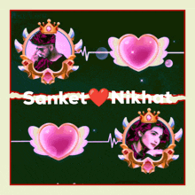 a picture of a man and a woman with the name samket nikkat