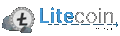 a blurred image of a litecoin logo with a clock on it .