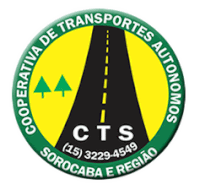 a logo for cooperativa de transportes autonomos shows a road and two trees