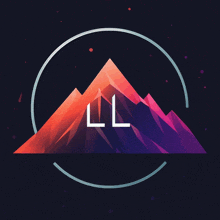 an illustration of a mountain with the letters ll written on it