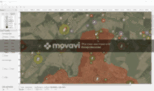 a blurred image of a map with the word mpovi in the corner