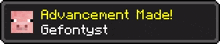 a sign that says ' advancement made ' on it