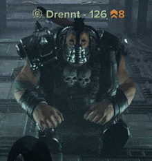 a video game character with the name drennt 126 8