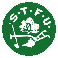 a green circle with the letters s.t.f.u. in white letters