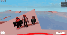 a screenshot of a roblox game with a reset button