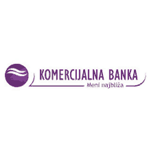 a purple logo for a bank with a purple circle and a wave in the middle .