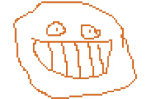 a pixel art drawing of a ghost with a big mouth