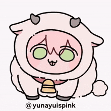 a drawing of a sheep with horns and green eyes .