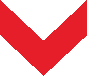 a red arrow pointing to the right on a white background .