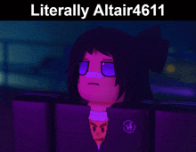 a picture of a girl with the name altair4611 on the top