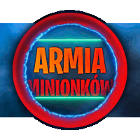 a neon sign that says armia minionkow in orange letters