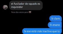 a screenshot of a text conversation between two people in spanish .