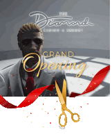 a poster for the grand opening of the diamond casino resort