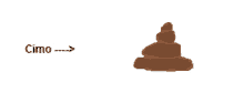 a picture of a pile of poop with the word cimo above it