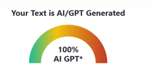 a rainbow with the words " your text is ai / gpt generated " below it