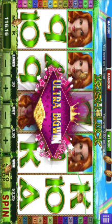 a screenshot of a slot machine that says ultra big win on it