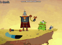 a cartoon of a robot holding a key with the words www.bandicam.com at the top