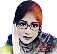 a drawing of a woman with glasses and a hijab has the name starmaker on it