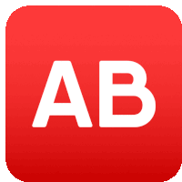 a red icon with the letter ab in white letters