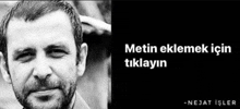 a black and white photo of a man with a beard and the words metin eklemek için tiklayin