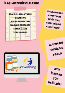 a computer screen with the word etwinning on the screen