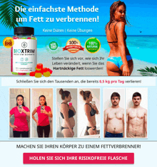 a bottle of bioxtrim premium gummies sits on a beach next to a woman in a bikini