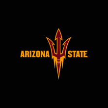 a logo for arizona state with a trident and arrow