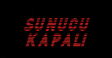 a black background with red letters that say " sunucu kapali "