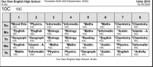 a schedule for our own english high school