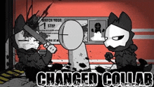 a video game called changed collar has two cartoon characters fighting