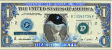 a one dollar bill from the united states of america with a picture of george washington