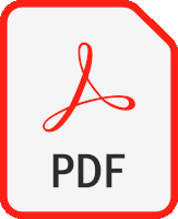 a red and white pdf icon with a red letter a