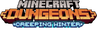 a logo for minecraft dungeons creeping winters