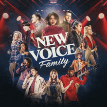 a poster for the new voice family shows a group of young people singing