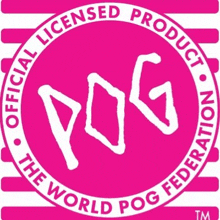 the official licensed product of the world pog federation logo