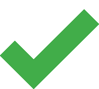 a green check mark with a white background