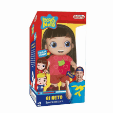 a lucas neto doll in a box that says gi neto