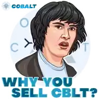 a cartoon of a man with the words " why you sell cobalt " on the bottom