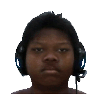 a close up of a person wearing headphones