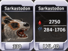 a picture of a bear with its mouth open and the name sarkastodon