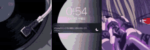 a phone screen shows the time as 0:54 and a picture of a girl with red eyes