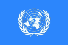 the flag of the united nations has a map of the world on it