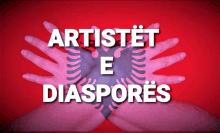 a red background with the words artistet e disapores in white letters