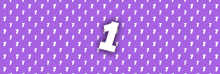 the number 1 is on a purple background with white dots